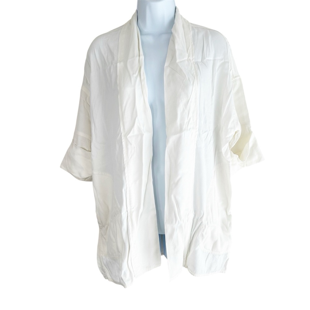 Aritzia Wilfred Lenglen Blazer Jacket Kimono Open front Off white Size XXS - Picture 2 of 14